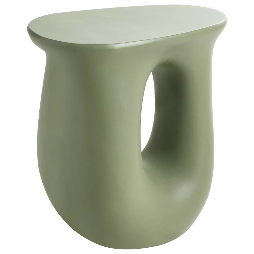 Wyld and Coco Green Magnesium Oxide Fibreglass Accent Side Table W: 42 cm, D: 28 cm – 2