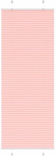 Berkfield Home Single Pleat Fabric Blind in Pink, W: 70 cm, H: 200 cm