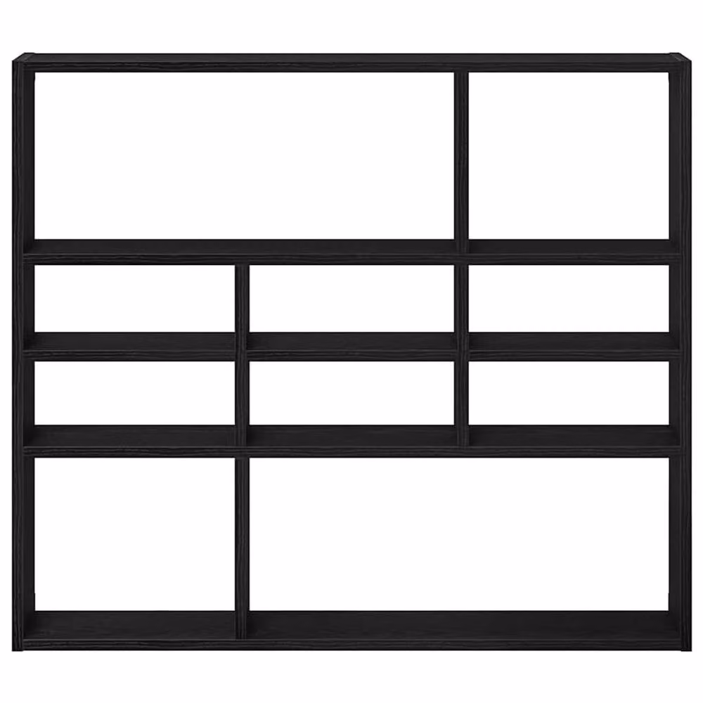 Berkfield Home Wall Mounted Shelf in Black Oak, W/D/H: 90 x 16 x 78 cm – 3