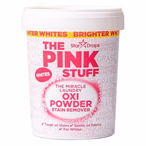 The Pink Stuff Miracle Laundry Oxi Powder Stain Remover for Whites, 1kg