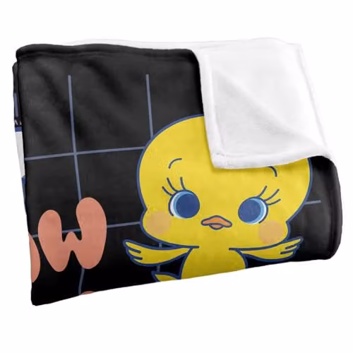 LOGOVISION Looney Tunes Gokko I Tawt I Taw A Puddy Tat Super Soft Fleece Throw Blanket, Multicolour, W: 152 cm, D: 127 cm – 2