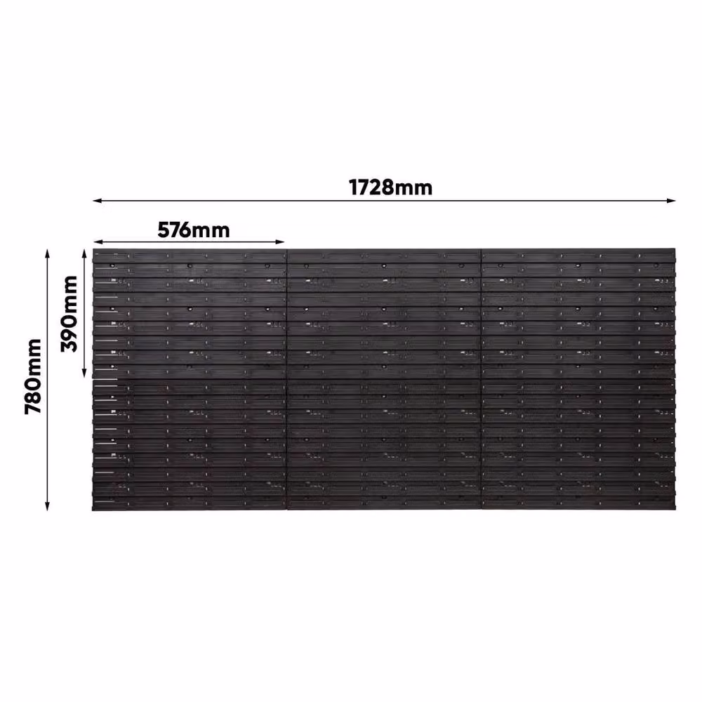 Havendro Wall Mounted Tool Peg Board, W: 78.0 cm, H: 172.4 cm