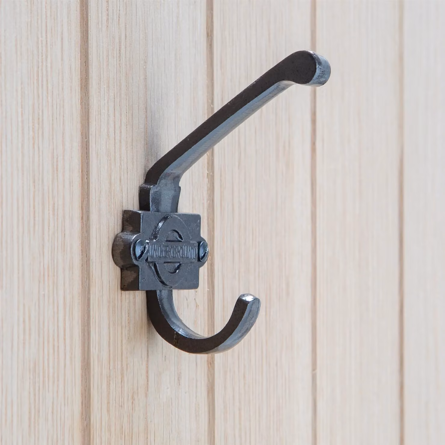 Hammer and Tongs London Underground Hat and Coat Hook, Pack of 5, Grey and Brown, W: 5.5 cm, H: 10 cm – 4
