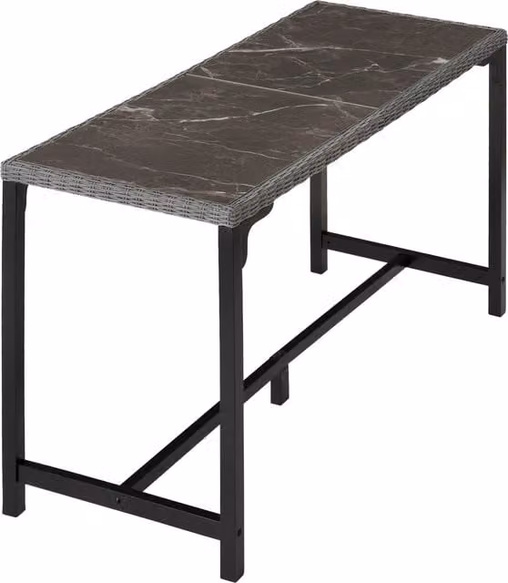 tectake Lovas Modern Garden Table in Grey