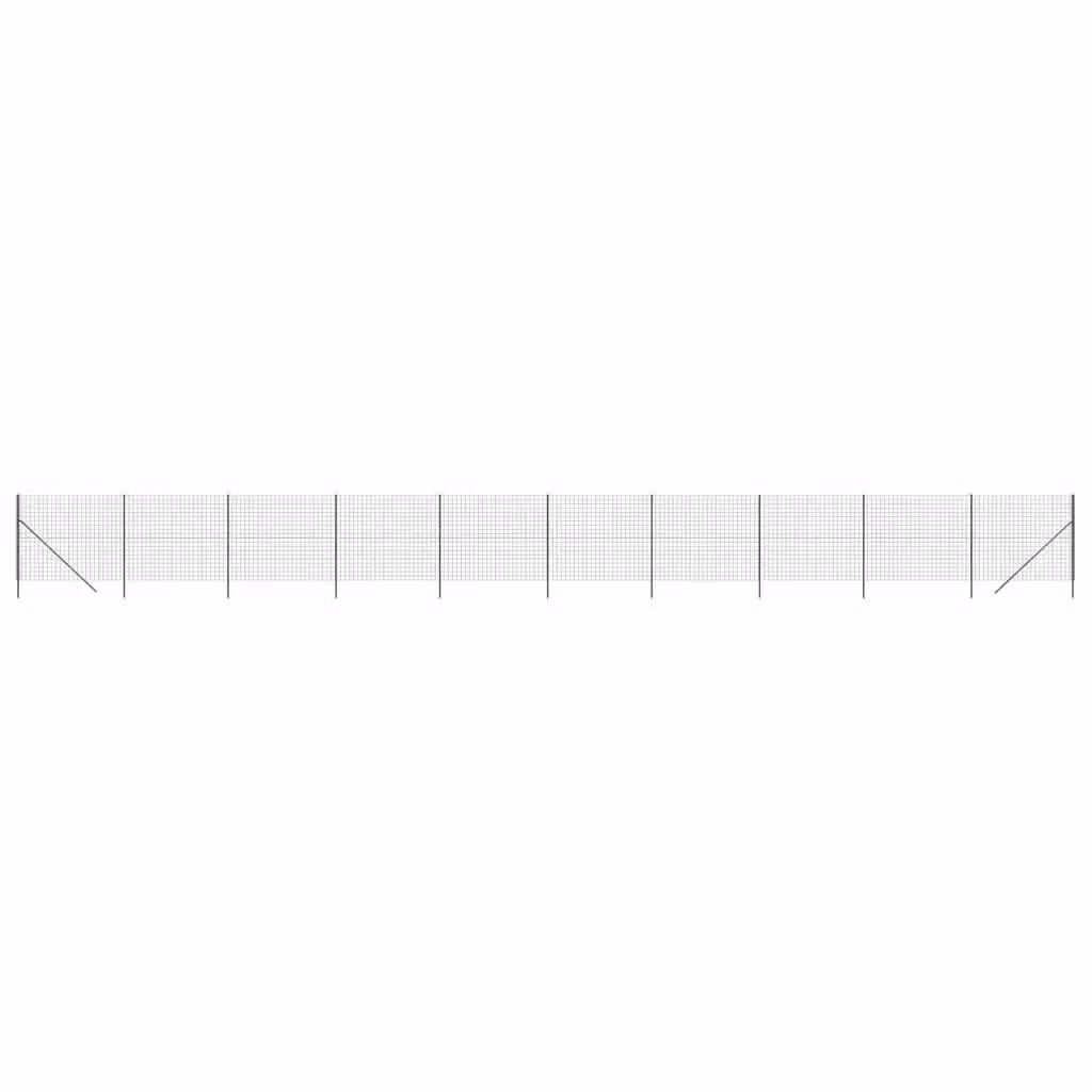 Berkfield Home PVC-Coated Galvanised Steel Wire Mesh Fence in Anthracite Black, H: 220 cm x W: 25 m – 2