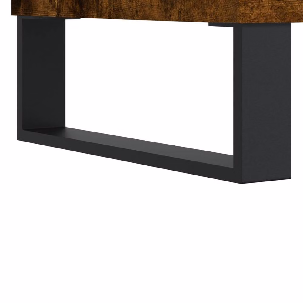 Berkfield Home Modern Rectangular Coffee Table in Smoked Oak Brown, W: 90 cm, D: 50 cm, H: 36.5 cm – 5