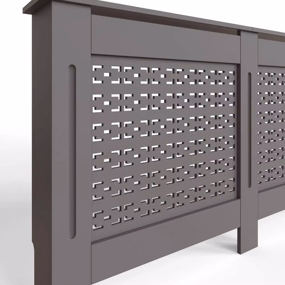 VOGREX Geometric Grey MDF Radiator Cover – 2