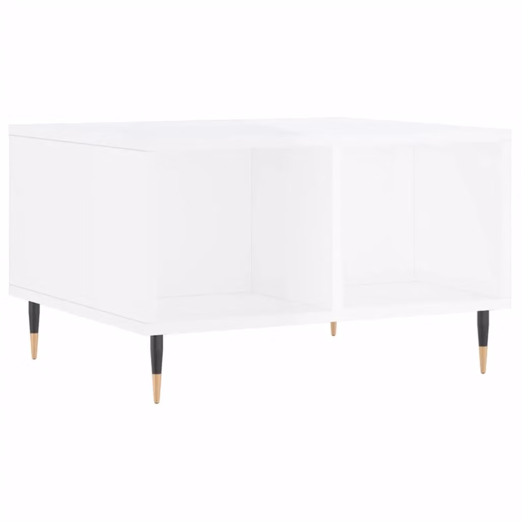 Berkfield Home Modern Glossy White Coffee Table W: 60 cm, D: 50 cm, H: 36.5 cm – 2