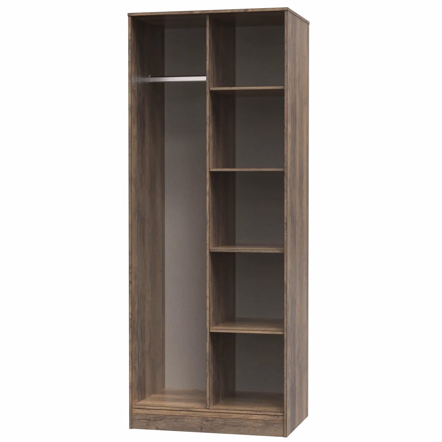 Ready Assembled 2 U Tamworth Open Wardrobe in Dark Brown – 2