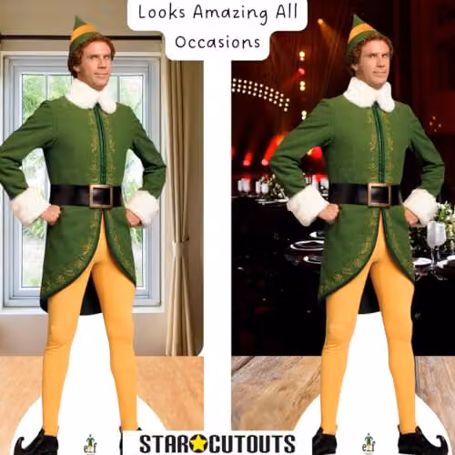 Star Cutouts SC1670 Buddy the Elf Lifesize Cardboard Cutout, Height: 188 cm – 6