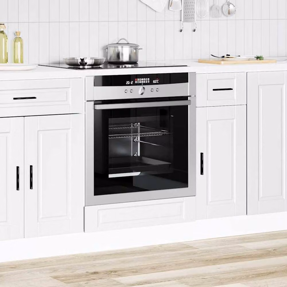 Berkfield Home Porto White Freestanding Kitchen Oven Cabinet in MDF – 2