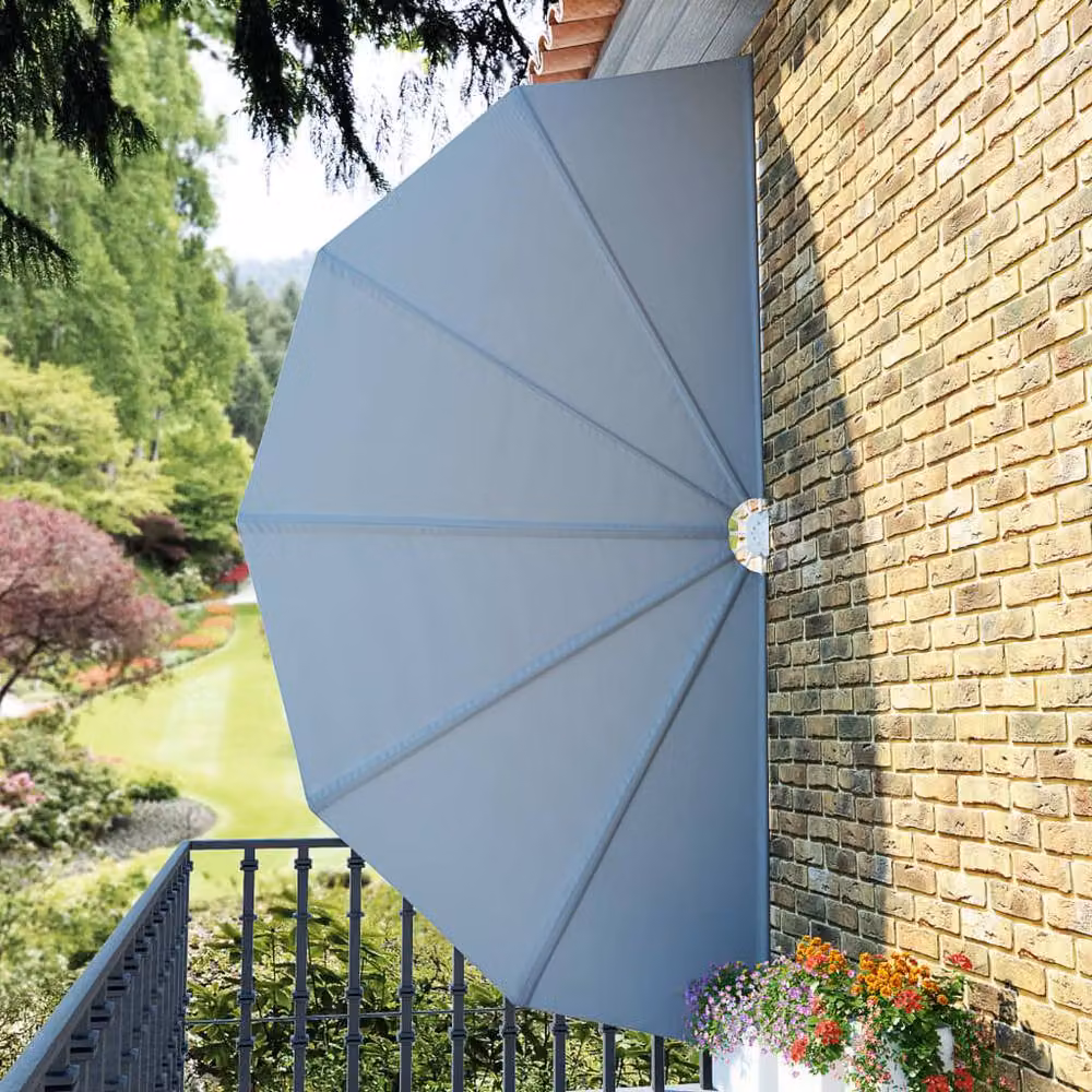 Berkfield Home Collapsible Terrace Side Awning in Grey, 200 cm – 3