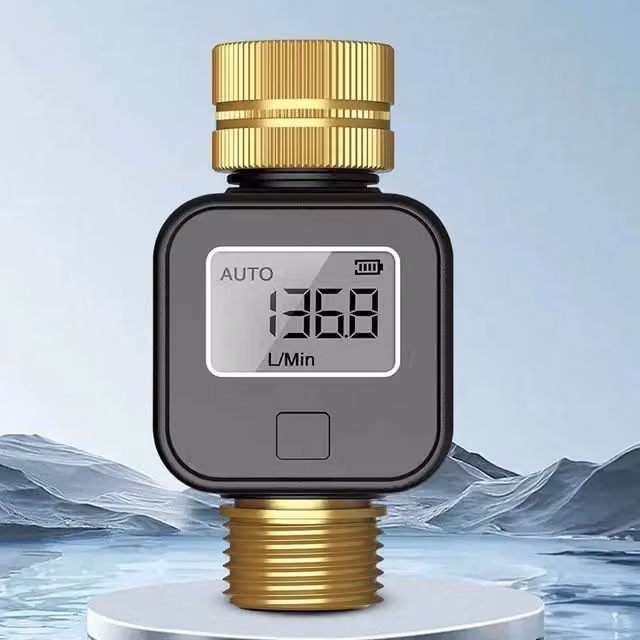 SPETLEK Digital Water Flow Meter Flow Rate Measuring Tool in Black – 1