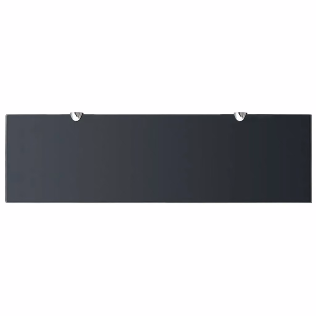 Berkfield Home Black Glass Floating Shelf W: 70 cm, D: 20 cm – 2
