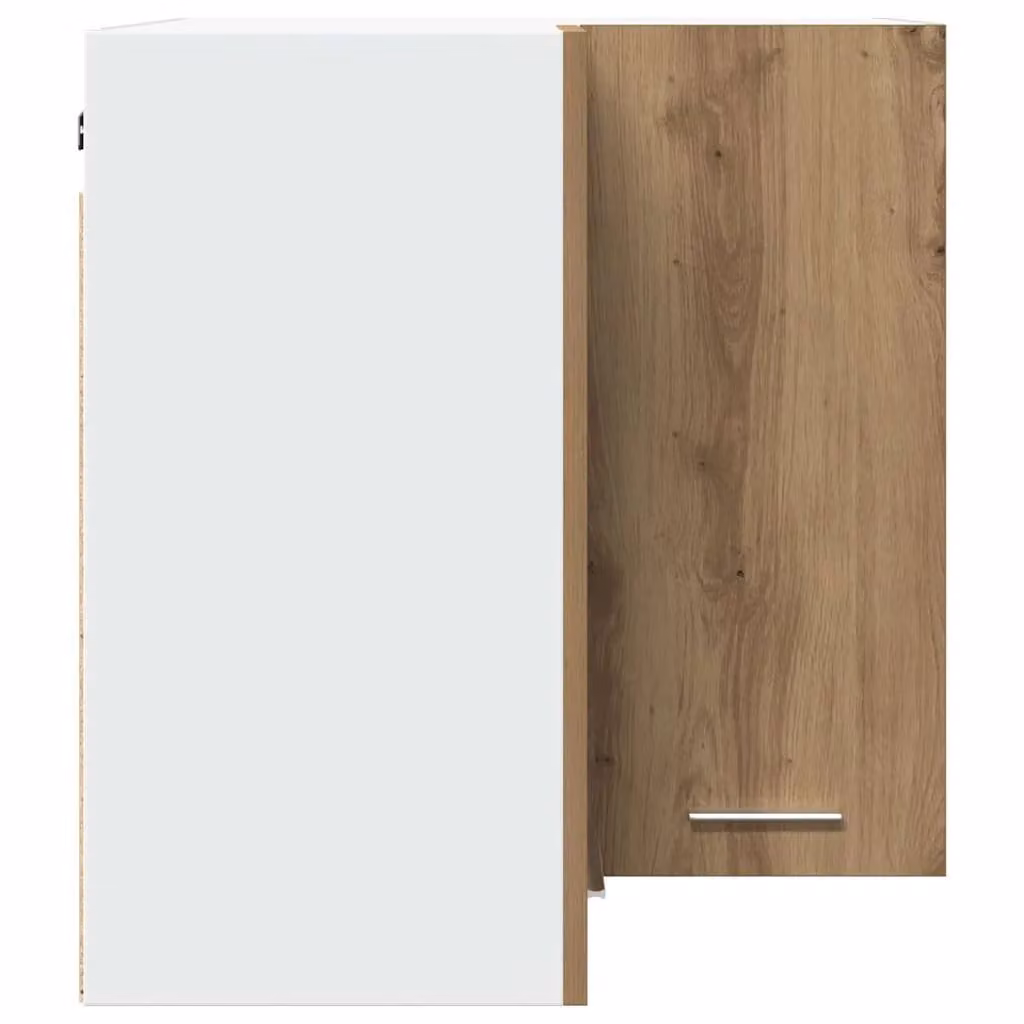 Berkfield Home Lyon Artisan Oak Hanging Corner Kitchen Cabinet, Brown, W/D/H: 57 x 57 x 60 cm – 2