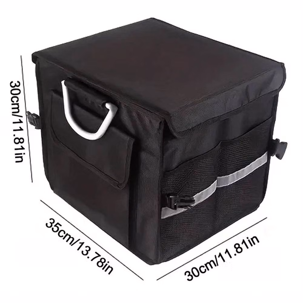 Kelvenix Black Heavy Duty Collapsible 2-in-1 Storage Box – 2