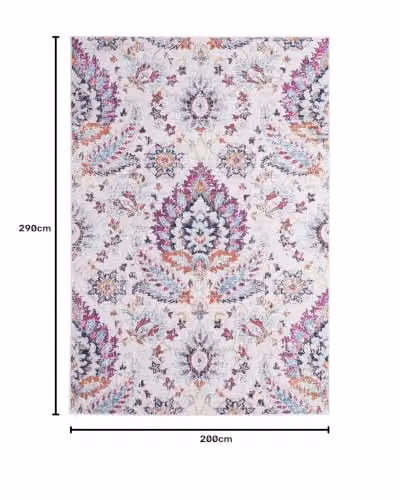 THE RUGS Multicoloured Oriental Vintage Floral Style Rug, W: 200 cm, D: 290 cm – 2