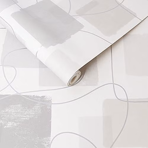 Fresco Abstract Lines Grey Modern Paper Wallpaper – 2