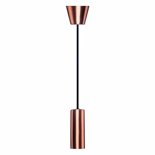 SYLVANIA SylPendant Decorative Metal Cylinder Pendant Light, Copper, E27 Lampholder