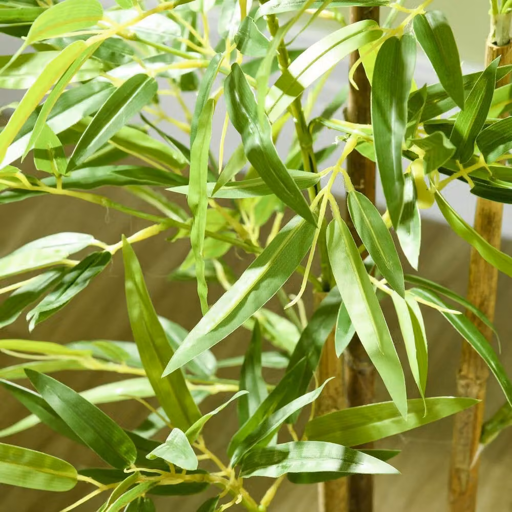 STILVORA Artificial Bamboo Tree in Green with Pot, Height: 120 cm – 6