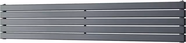 UK Radiators Typhoon Axis Anthracite Horizontal Designer Double Panel Steel Radiator W: 180 cm, H: 34 cm