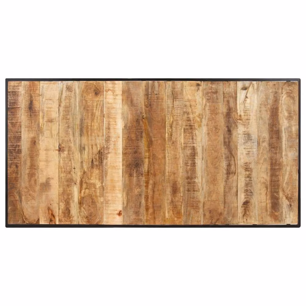 Berkfield Home Rectangular Dining Table in Brown Rough Mango Wood, W: 180 cm, D: 76 cm, H: 76 cm – 2