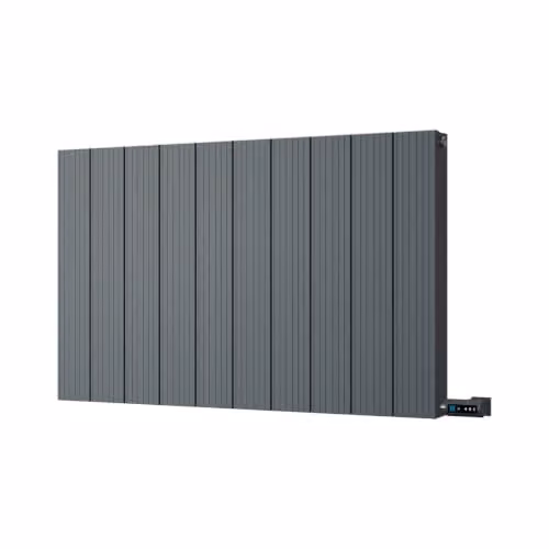 UK Radiators Thetford Anthracite Horizontal Designer Electric Flat Tube Radiator with WiFi App Control, H 60 cm x W 93.6 cm – 2
