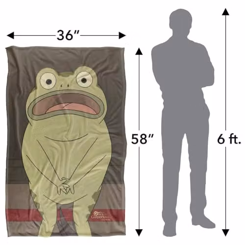 LOGOVISION Over The Garden Wall Greg's Frog Is Naked Super Soft Fleece Snuggle Blanket, Multicolour, W/D/H: 91 x 147 cm – 1