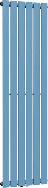 Lux Heat Flat Coloured Vertical Radiator in Blue, H: 160 cm, W: 42 cm