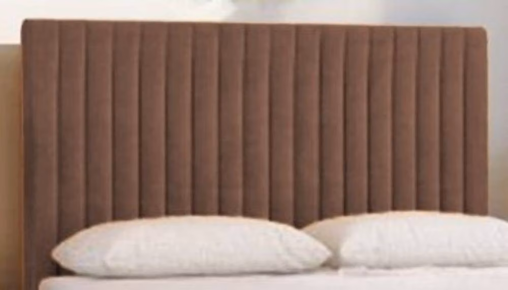 Knight Sleep Emily No Draw Divan Bed Base with Headboard in Chocolate Brown Plush Velvet, Super King, W: 200 cm x D: 200 cm – 2