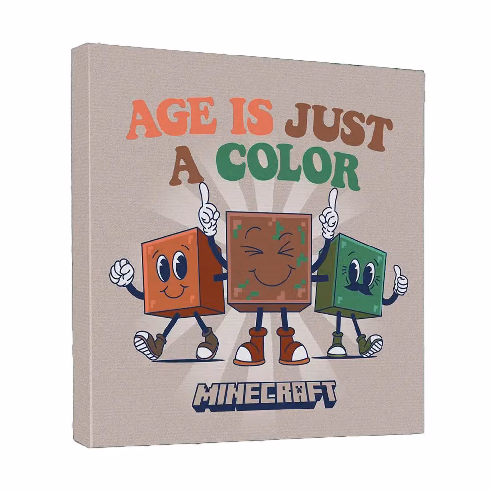 Minecraft Age Is Just A Color Canvas Print in Beige – 2