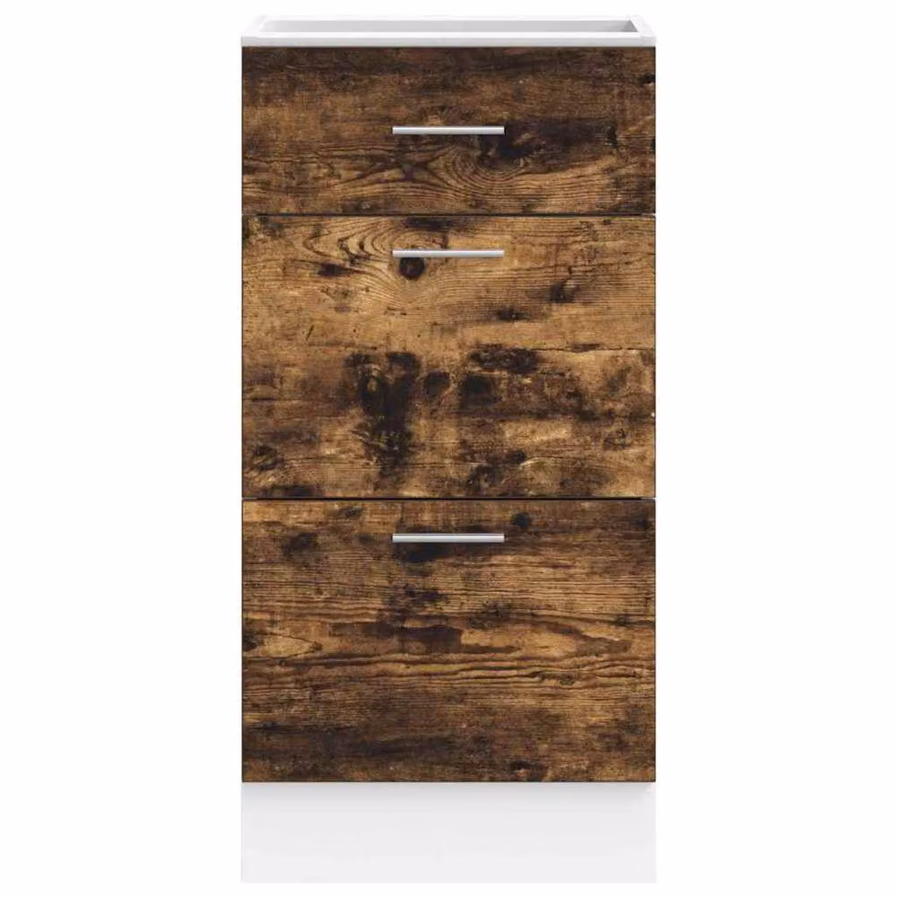 Berkfield Home Modern Smoked Oak Kitchen Base Unit, Brown, W/D/H: 40 x 46 x 81.5 cm – 3
