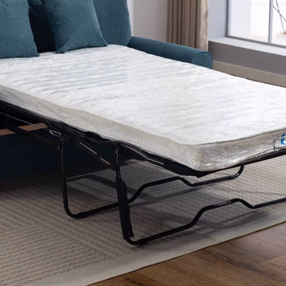 Artemis Home Lewiston 3 Seater Fabric Pull Out Sofabed in Petrol Blue – 3