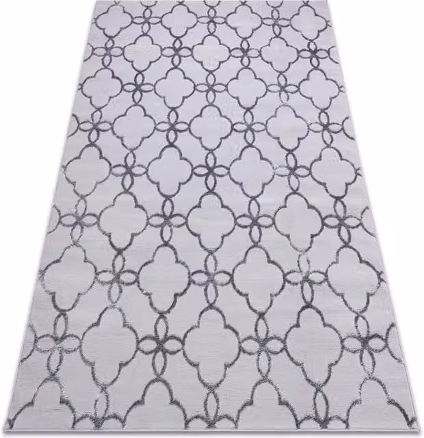 RugsX Mefe Modern Geometric Grey Rectangular Rug W: 80 cm, L: 150 cm