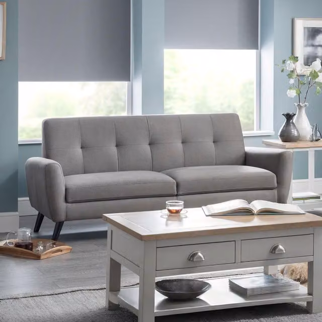 Julian Bowen Monza 3 Seater Grey Velvet Sofa – 2