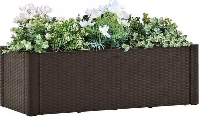 Berkfield Home Garden Raised Bed with Self Watering System in Black and Brown, W/D/H: 100 x 43 x 33 cm – 1