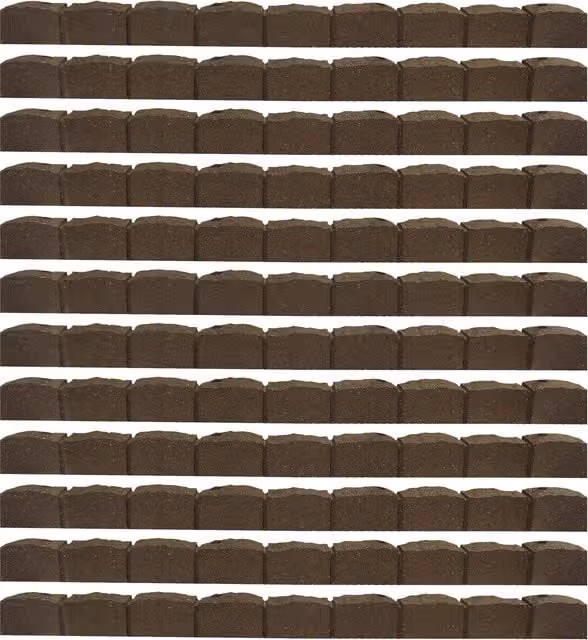 Garden Gear Roman Stone Effect Eco-friendly Border Edging in Brown Rubber