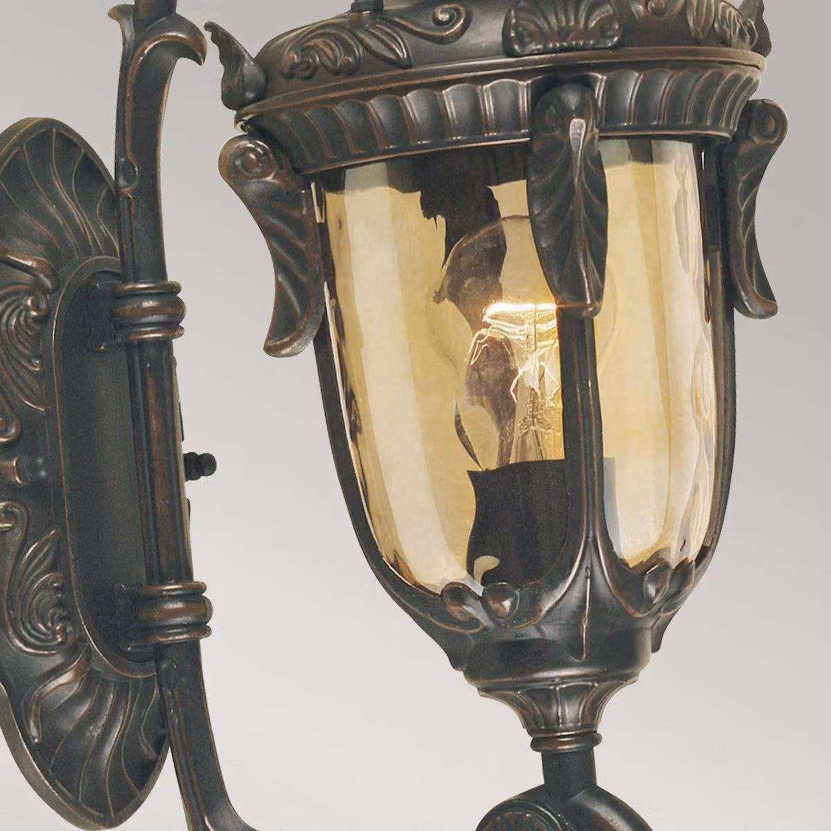 Netlighting Philadelphia Small Outdoor Wall Lantern Light in Old Bronze and Brown, IP44, E27 – 3