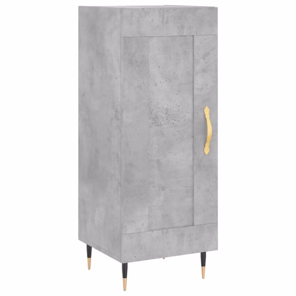 Berkfield Home Modern Sideboard in Concrete Grey, W/D/H: 34.5 x 34 x 90 cm – 2