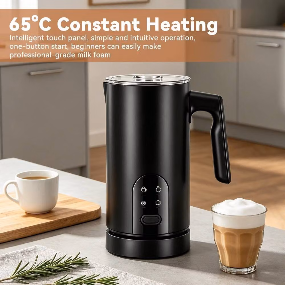 NESTLUNE 4 in 1 Automatic Electric Milk Frother in Black – 3