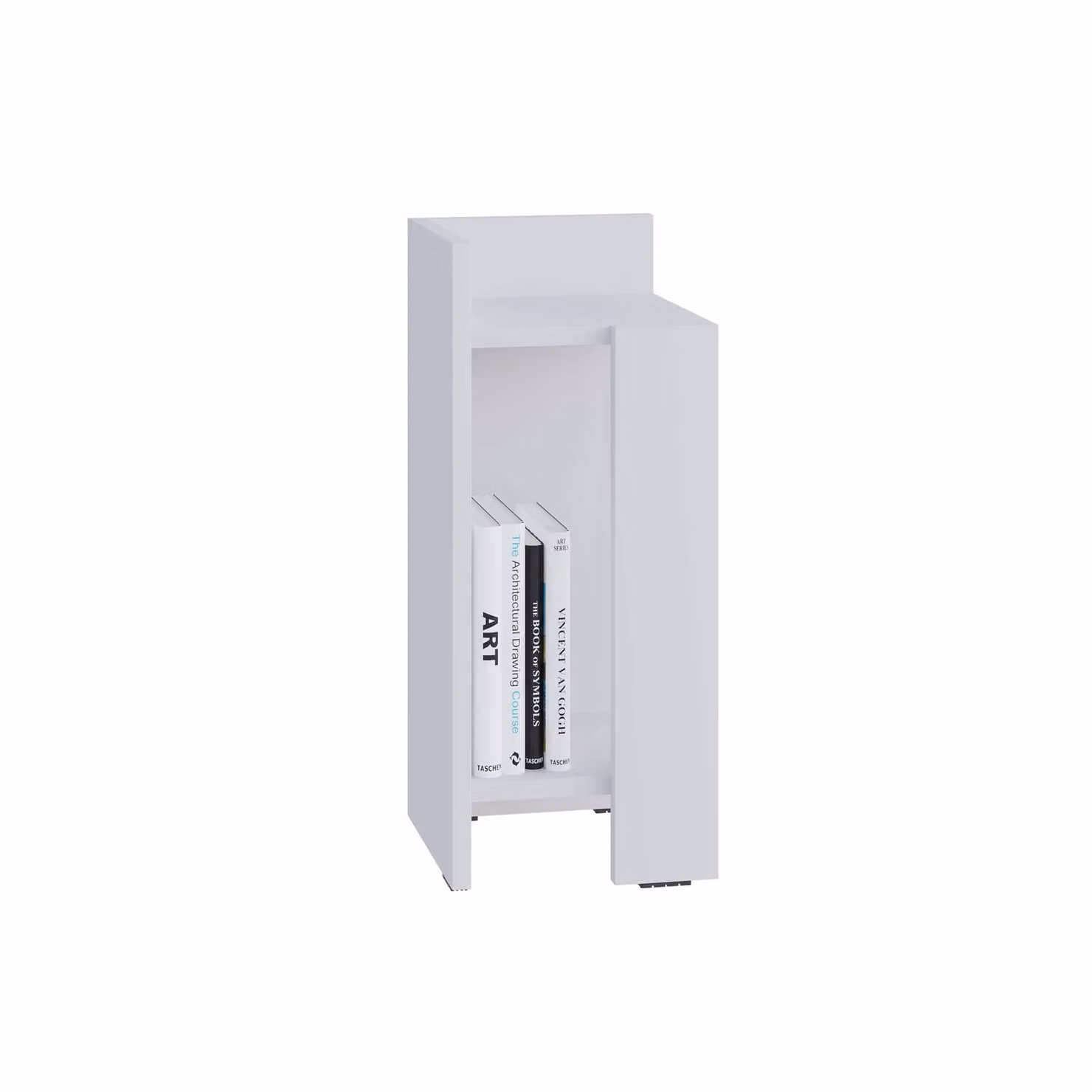 Decortie Elos Modern Narrow Left Module Bedside Table in White – 2