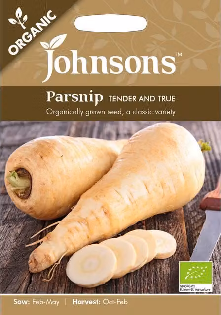 Johnsons Organic Tendertrue Parsnip Vegetable Seeds
