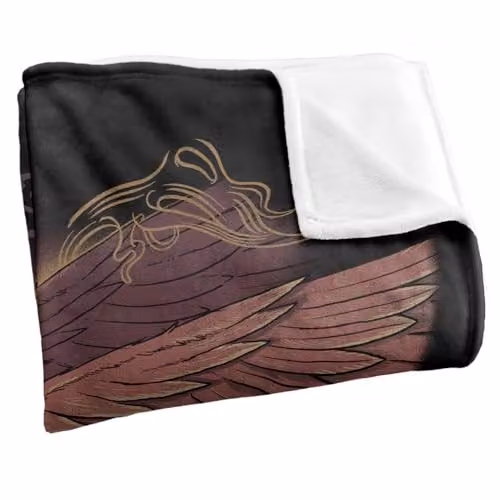 Warner Bros. Harry Potter Fawkes the Phoenix Super Soft Silky Touch Fleece Throw Blanket, Multicolour, W: 127 x H: 152.4 cm – 2
