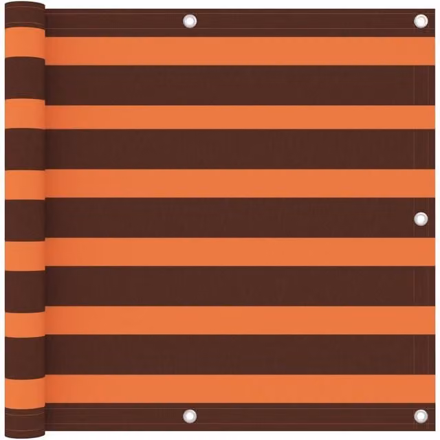 Berkfield Home Balcony Screen in Orange and Brown Oxford Fabric, W: 90 cm, L: 300 cm – 1