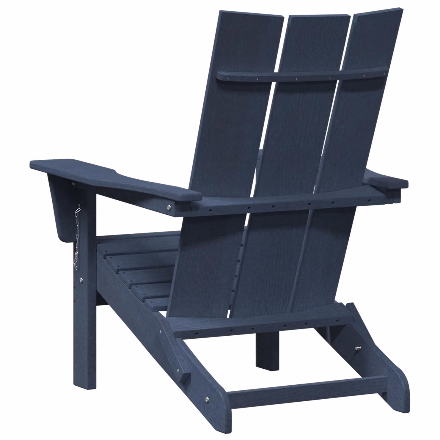Berkfield Home Folding Adirondack Chair in Navy Blue, W/D/H: 74.5 x 80.5 x 90 cm – 4