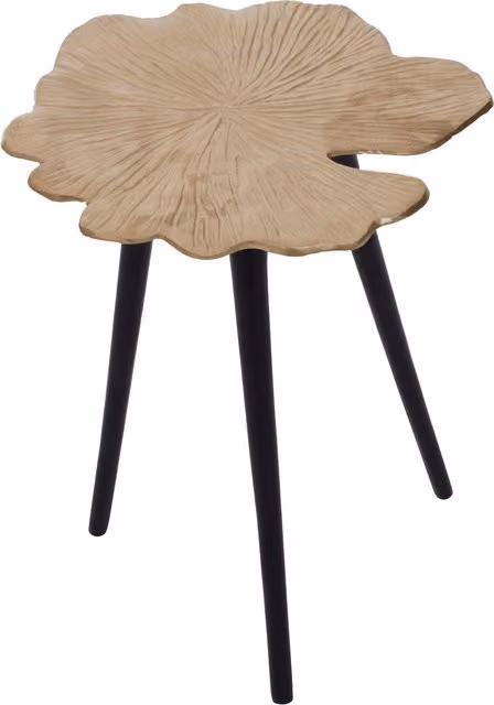 Fifty Five South Orsina Art Deco Small Side Table in Gold and Black Metal