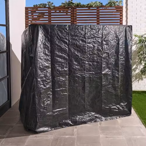 OHS Heavy Duty Waterproof 3 Seater Garden Swing Bench Cover in Black, W/D/H: 180 x 130 x 160 cm – 2