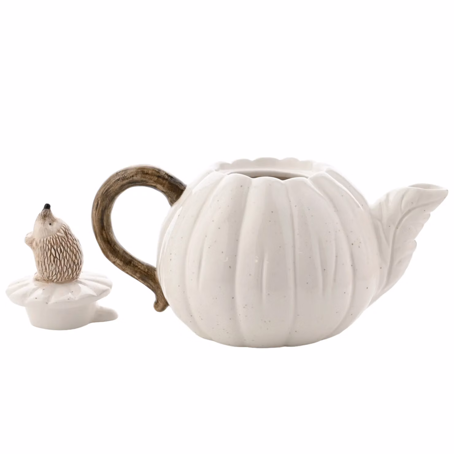 Country Living Autumn Harvest Hedgehog Ceramic Teapot in White – 2