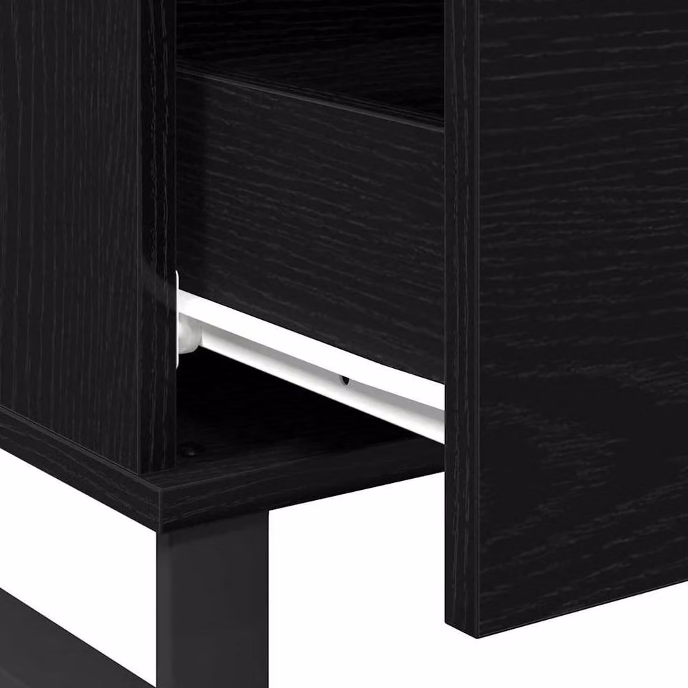 Berkfield Home Elegant Black Oak Coffee Table, W: 90 cm, D: 50 cm, H: 36.5 cm – 4