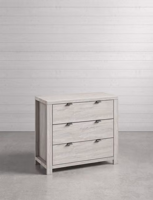 M&S Arlo 3 Drawer Chest in Light Grey